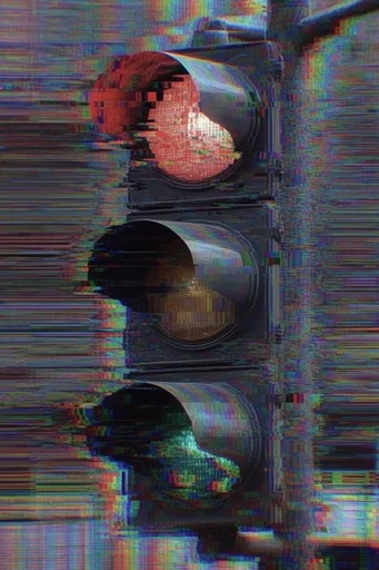 Monochrome Digital Decay style reference image — digital degradation