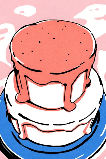 Distorted Graphic Pop style reference image — high-angle dramatic composition