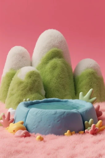 Whimsical Tactile 3D style reference image — 3D claymation style