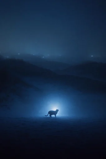 Luminous Monolithic Void style reference image — cinematic backlighting