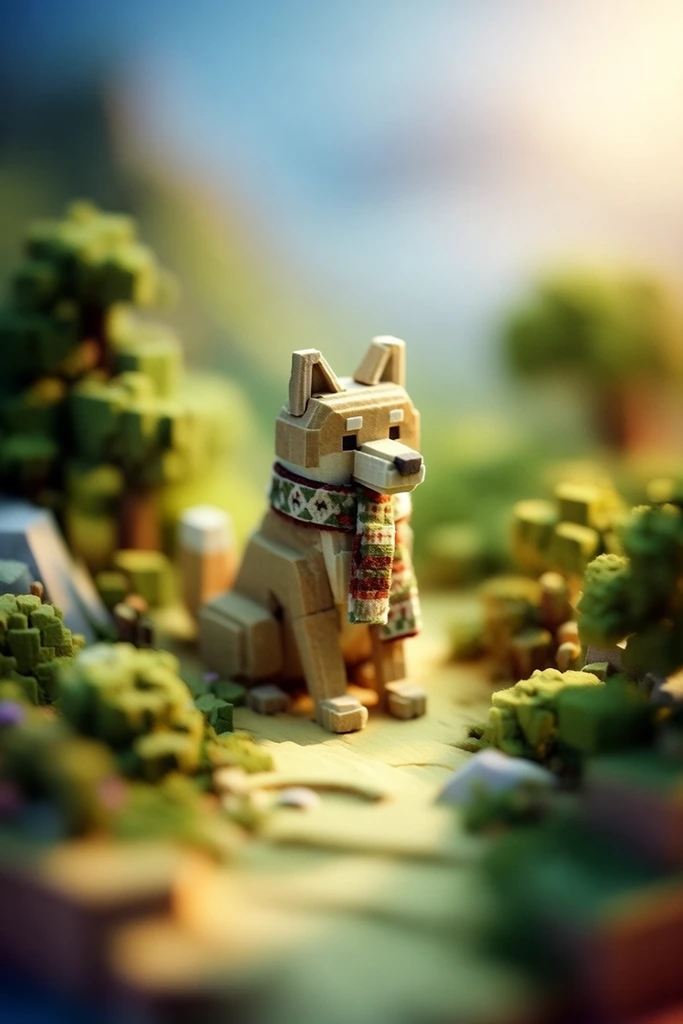 Isometric Miniature Worlds style AI image example 3