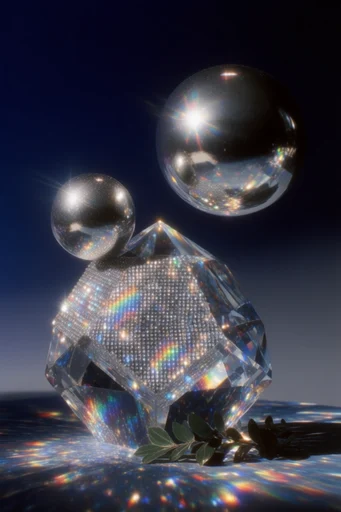 Ethereal Iridescent Futurism style reference image — stardust celestial texture