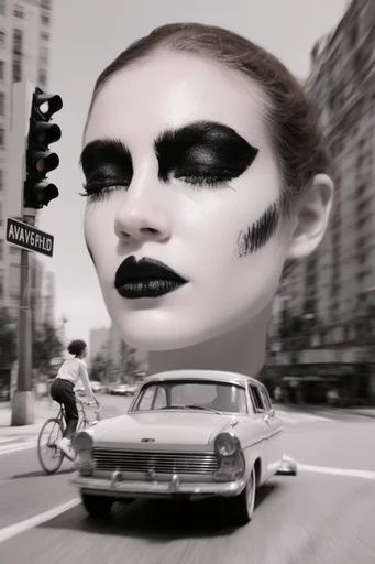 Crimson Surrealist Editorial style reference image — high-contrast editorial