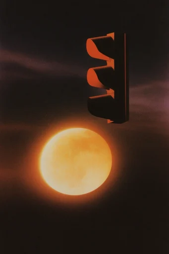 Nostalgic Cosmic Surrealism style reference image — glowing celestial bodies