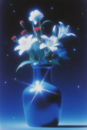 Chrome Synthwave Surrealism style reference image — 1980s airbrush aesthetic
