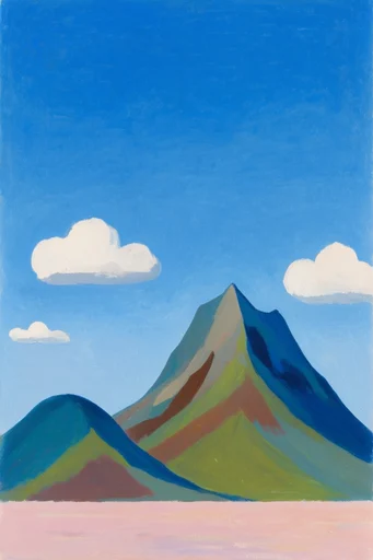 Nostalgic Painterly Minimalism style reference image — gouache illustration