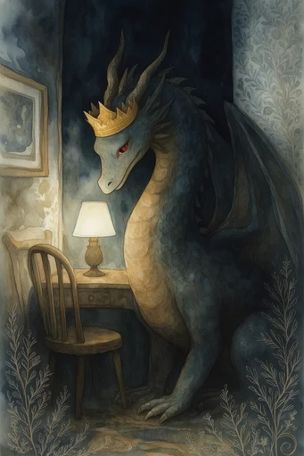 Whimsical Storybook Illustration style reference image — whimsical architectural details