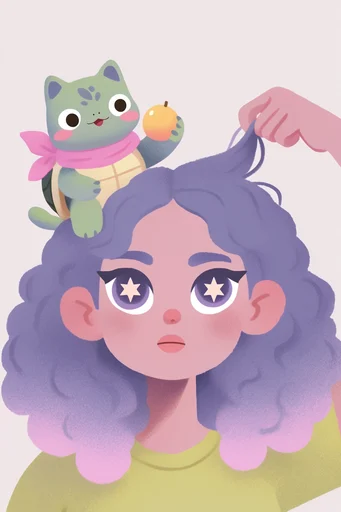 Whimsical Dreamy Minimalism style reference image — risograph print aesthetic