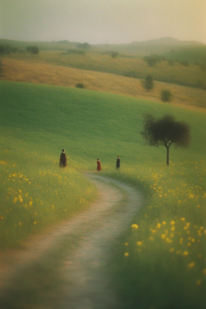 Melancholic Pastoral Surrealism style AI image example 2