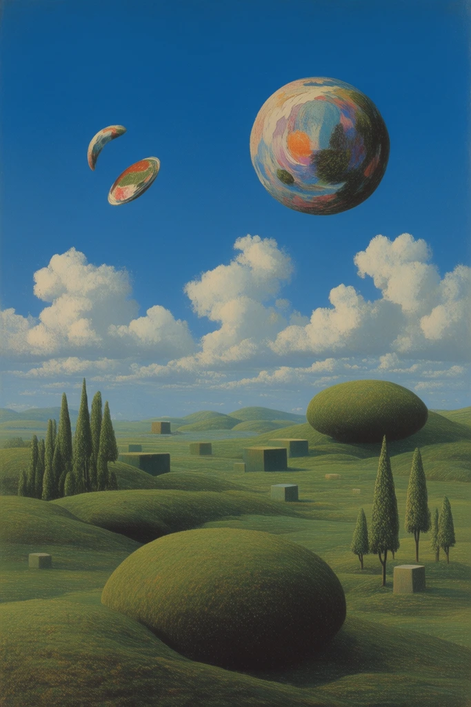 Surreal Pastoral Liminality style AI image example 2
