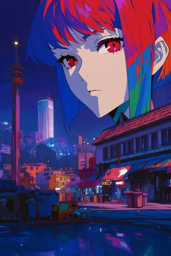 Graphic Neo-Anime Synthesis style reference image — graphic anime illustration
