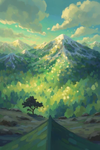 Vibrant Impressionist Storytelling style reference image — textured digital illustration