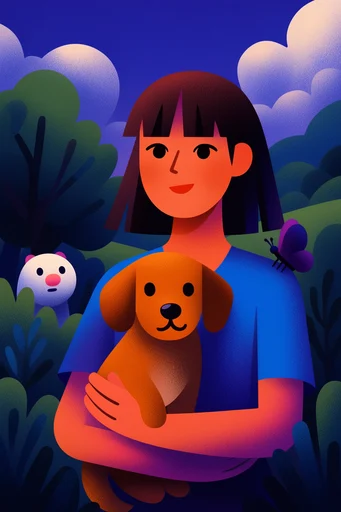 Vibrant Grainy Geometry style reference image — risograph print style