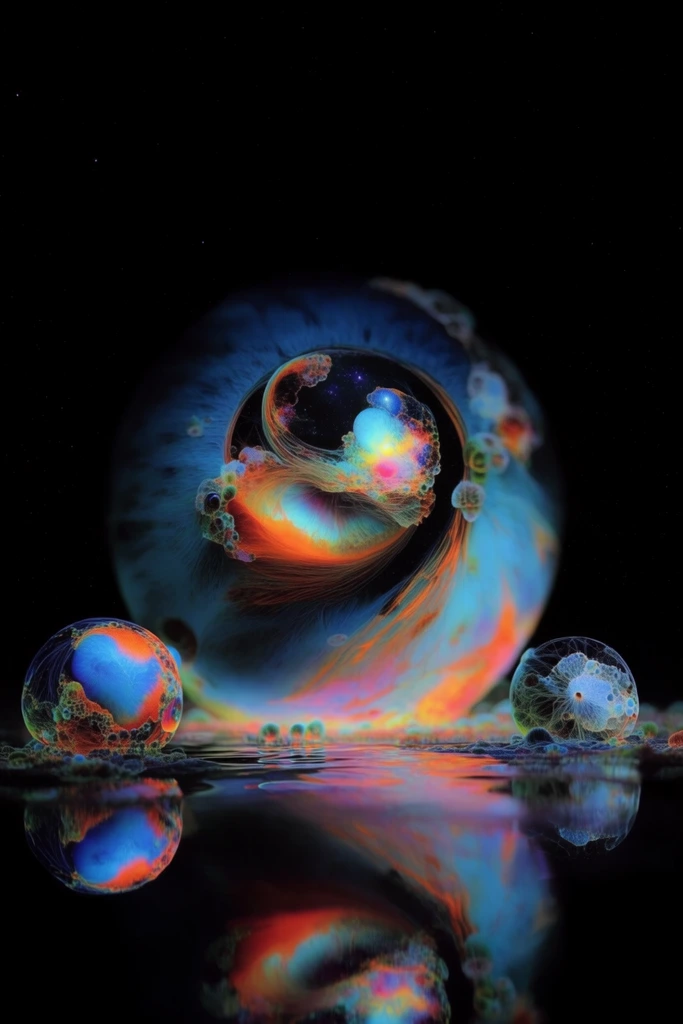 Spectral Glitch Surrealism style AI image example 2