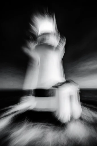 Kinetic Spectral Monochrome style reference image — fine-grain film aesthetic