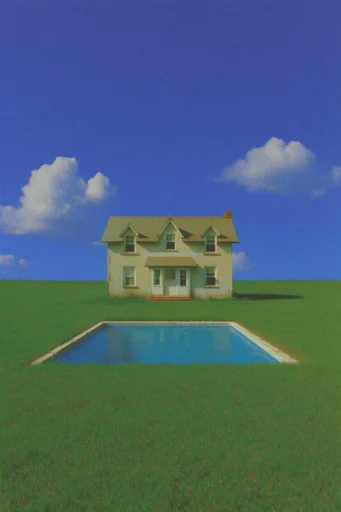 Surrealist Liminal Minimalism style AI image example 2
