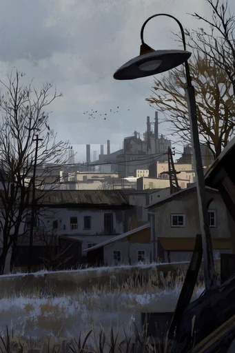 Atmospheric Somber Realism style reference image — atmospheric digital painting
