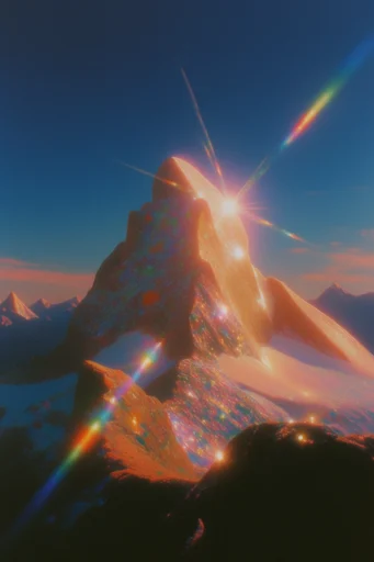 Prismatic Retro-Futuristic Dreamscape style reference image — dreamy soft-focus bloom