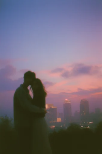 Ethereal Twilight Nostalgia style reference image — 35mm analog film grain