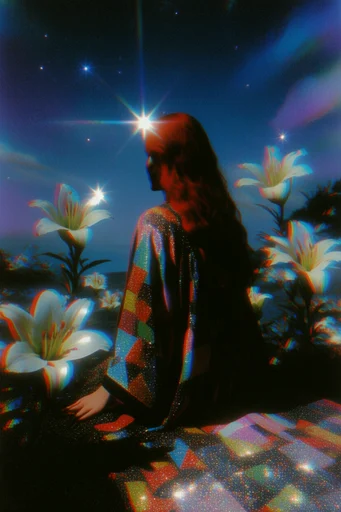 Luminous Retro Surrealism style reference image — chromatic aberration