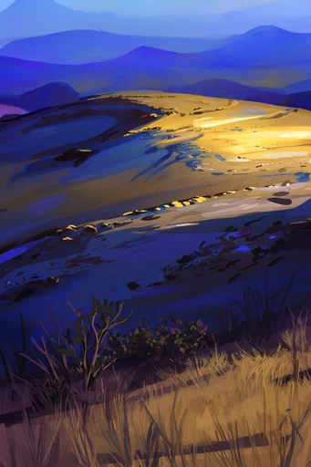 Vibrant Urban Painterly style reference image — bold gestural brushstrokes
