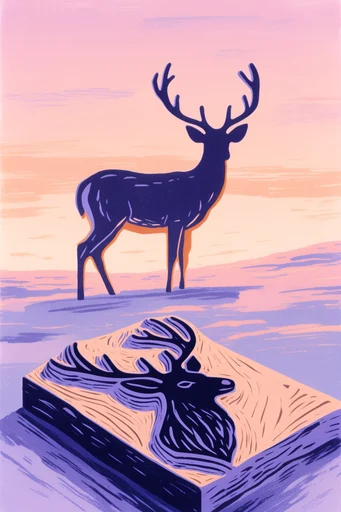 Textured Silhouette Minimalism style AI image example 3