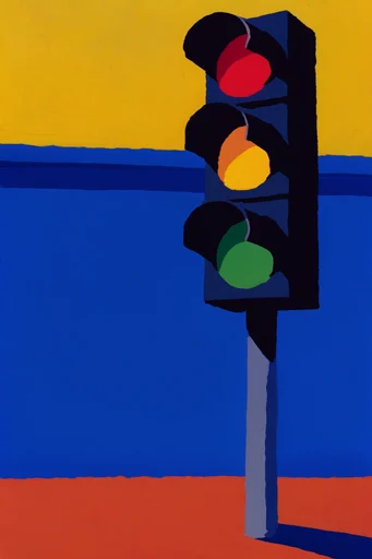 Luminous Fauvist Nocturnes style reference image — cobalt and orange contrast