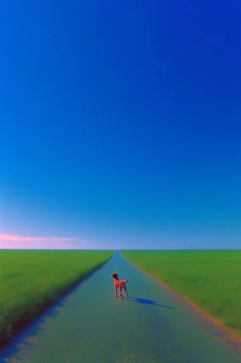 Surrealist Liminal Horizons style reference image — sharp geometric shadows