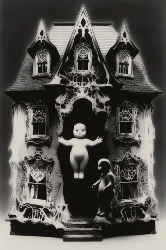 Obsidian Surrealist Noir style AI image example 4