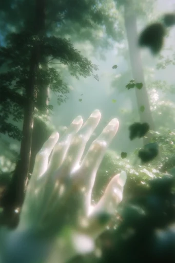 Ethereal Woodland Reverie style reference image — misty soft-focus