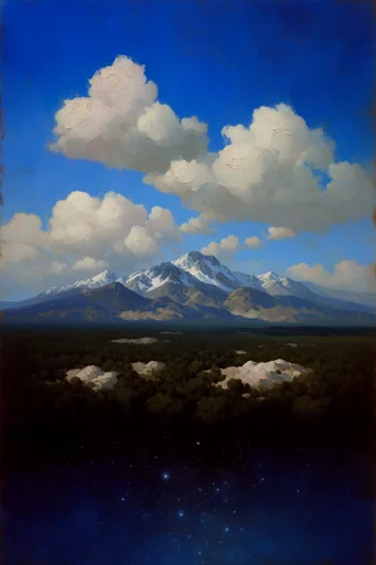Celestial Surrealist Oil style reference image — surrealist oil painting