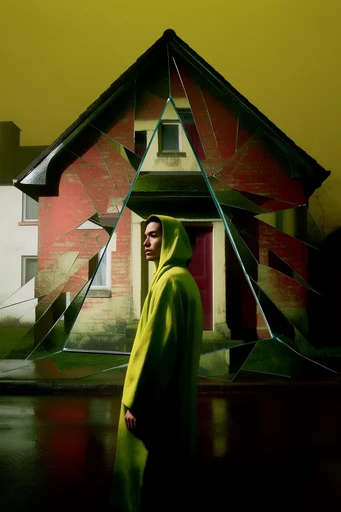 High-Contrast Avant-Garde Editorial style reference image — surrealist collage elements