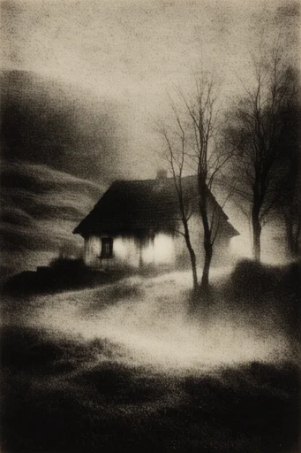Spectral Amber Pictorialism style AI image example 4