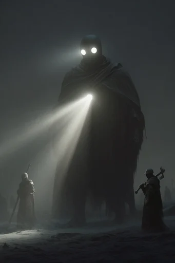 Monolithic Cinematic Noir style reference image — volumetric fog