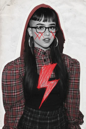 Disruptive Analog Grunge moodboard — generate AI images in this style