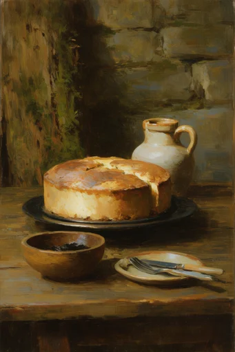 Textured Pastoral Realism style reference image — atmospheric depth