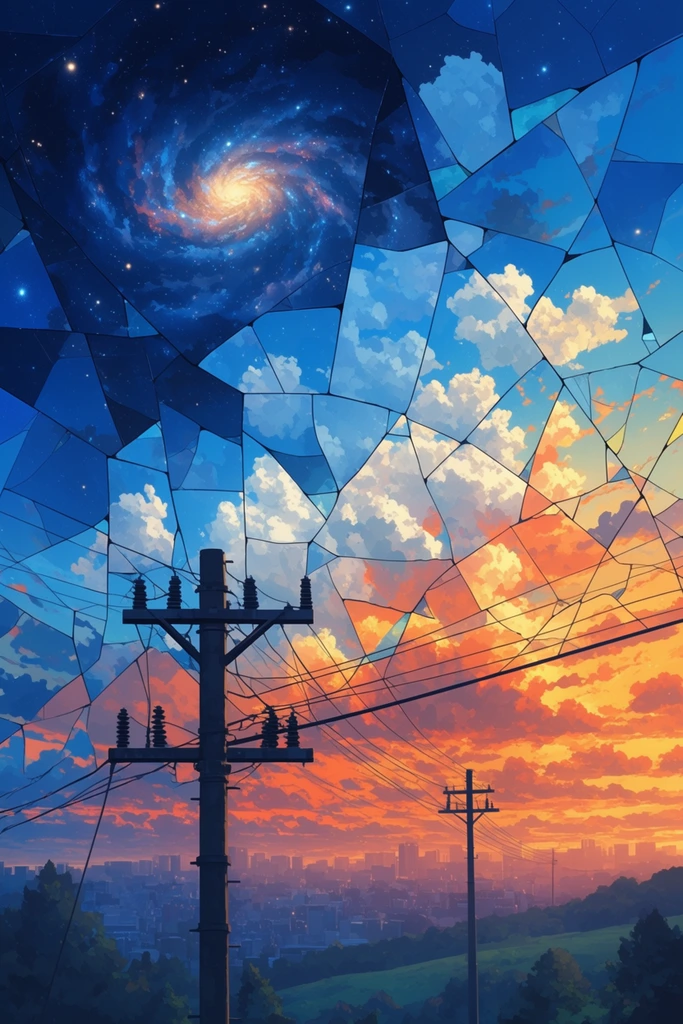 Prismatic Anime Apocalypse style AI image example 2