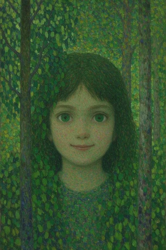 Verdant Mythic Tapestry style reference image — emerald and moss palette