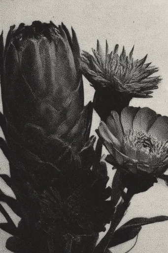 Graphic Monochromatic Printwork style reference image — distressed analog print