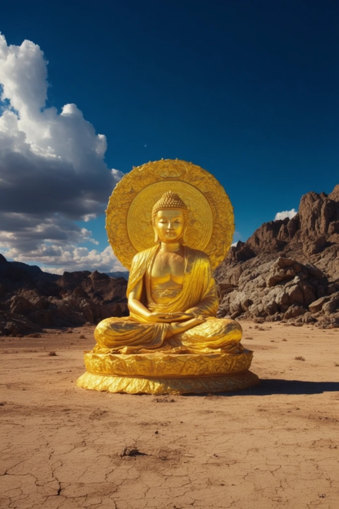 Gilded Desert Surrealism style AI image example 2
