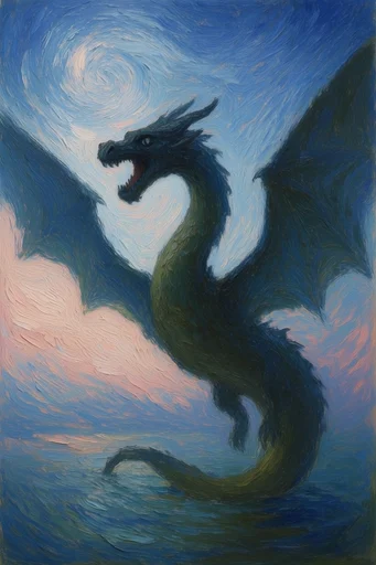 Atmospheric Swirling Impressionism style reference image — textured impasto style