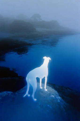 Ethereal Twilight Surrealism style reference image — monochromatic cool tones