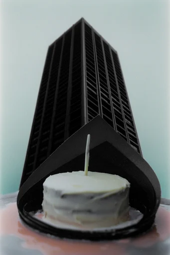 Monolithic Brutalist Noir style reference image — stark structural lines