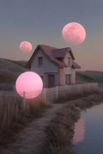 Ethereal Pastel Surrealism style reference image — glowing celestial body