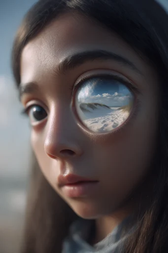 Refractive Surrealist Macro style reference image — hyper-detailed textures