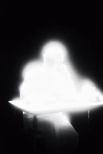 Ethereal Spectral Chiaroscuro style reference image — high-contrast black and white