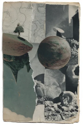 Tactile Deconstructed Collage style AI image example 2
