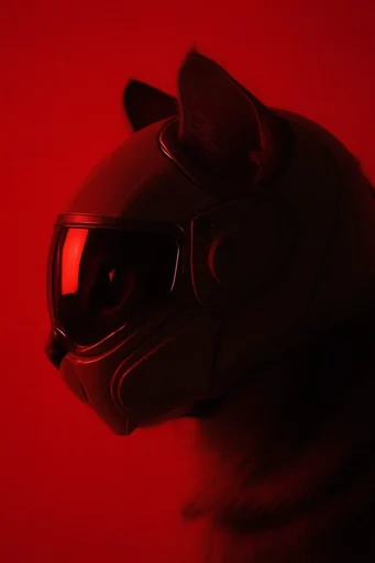 Crimson Cyber Noir style reference image — cinematic low-key photography