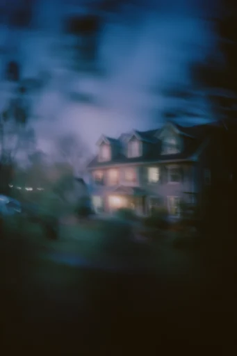 Nocturnal Kinetic Nostalgia style reference image — lo-fi flash aesthetic
