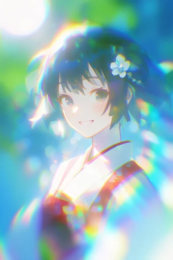 Luminous Prismatic Dreamscape style reference image — dreamy bokeh
